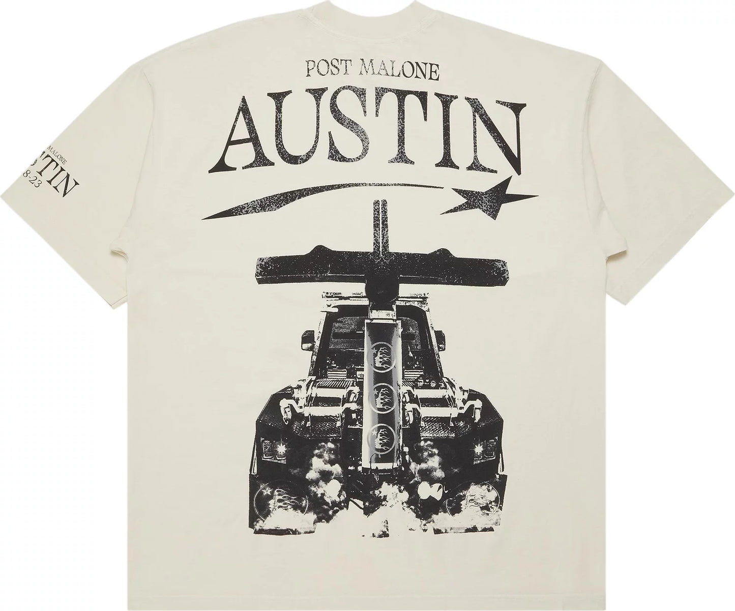 Hellstar x Post Malone Austin Tee "Cream"