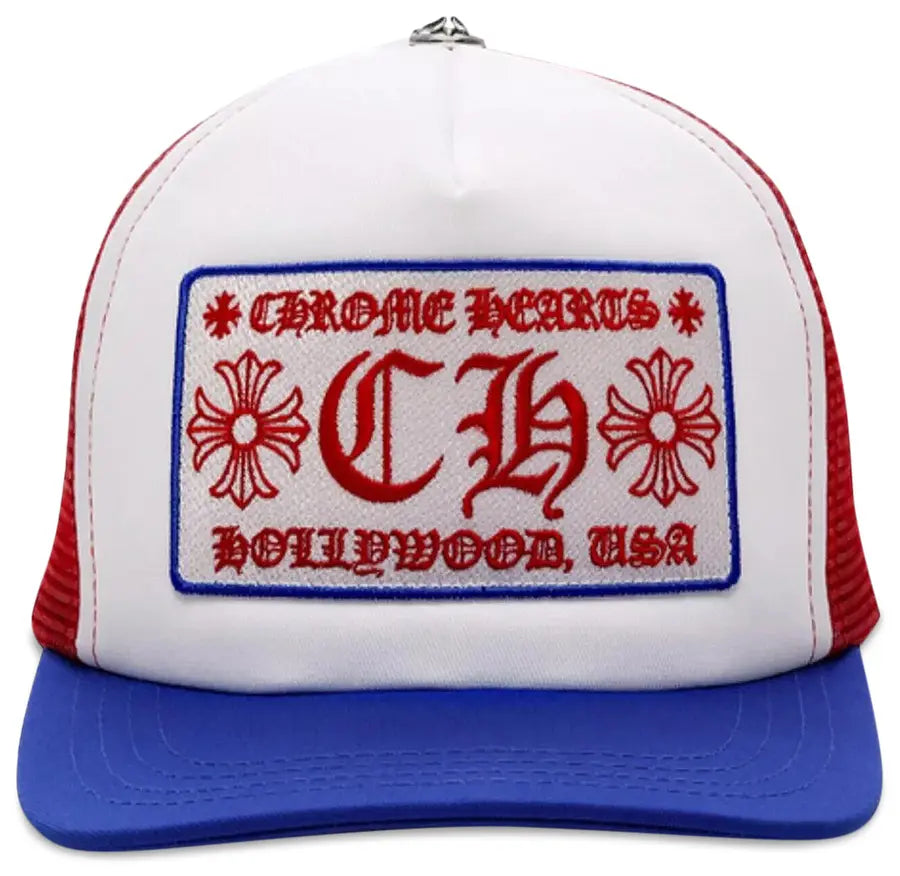 Chrome Hearts Hollywood USA Trucker Hat 'Blue/White/Red'