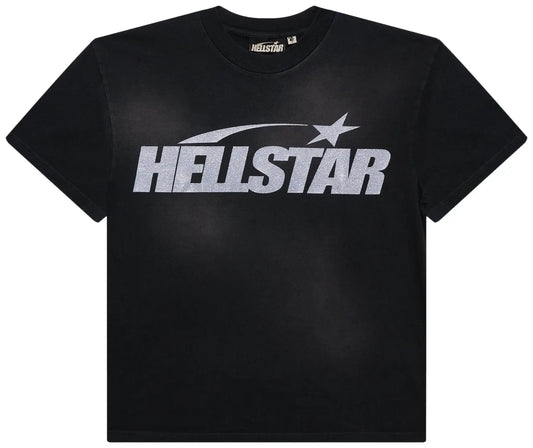 Hellstar Glitter Logo T-Shirt "Black"