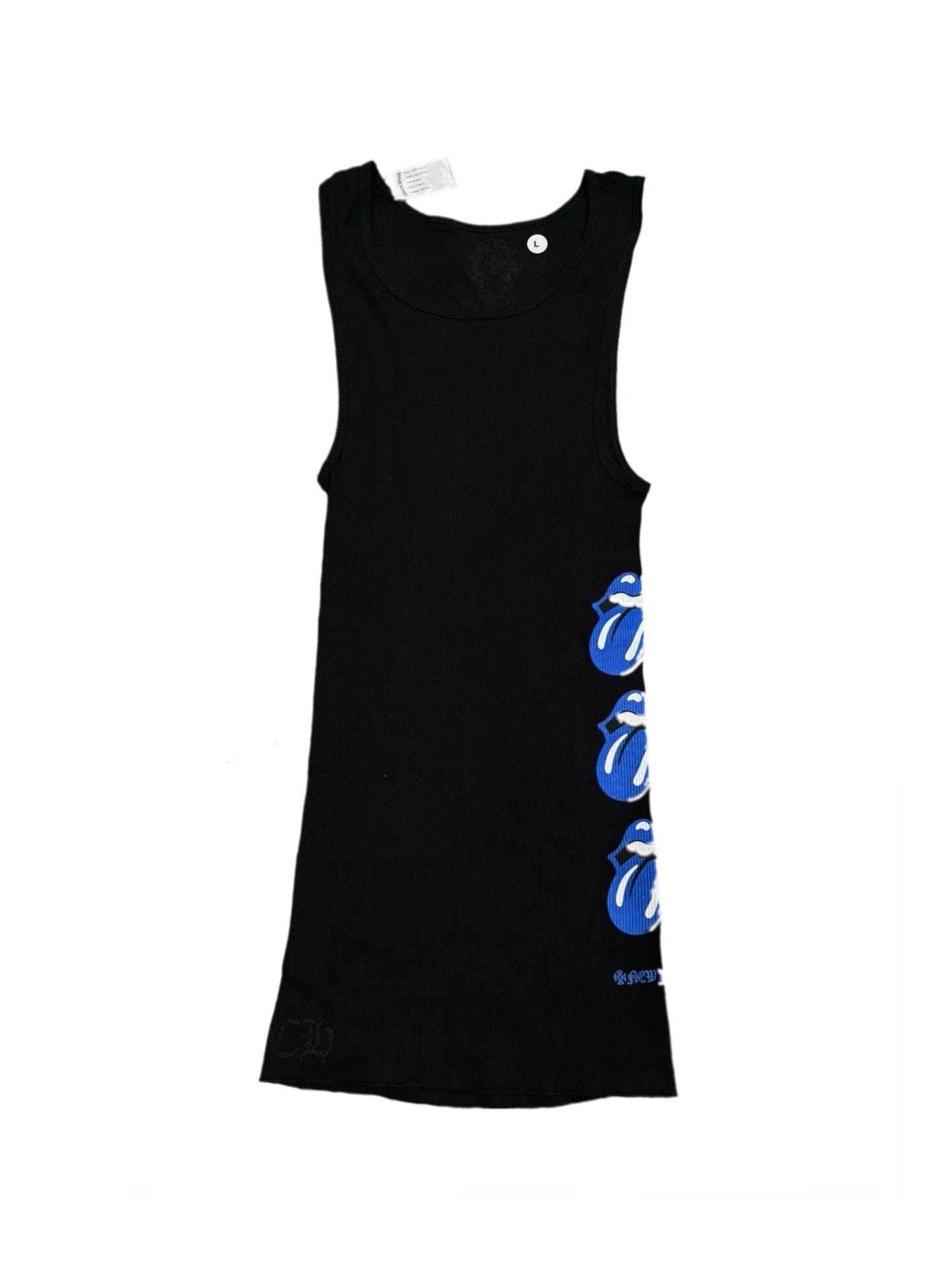 Chrome Hearts Blue "Rolling Stones" Tank Top