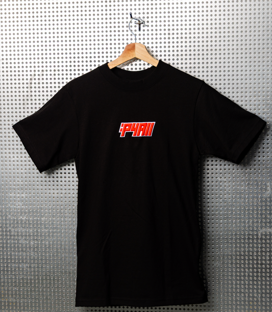 Black & Red P4 'Embroided Tee'