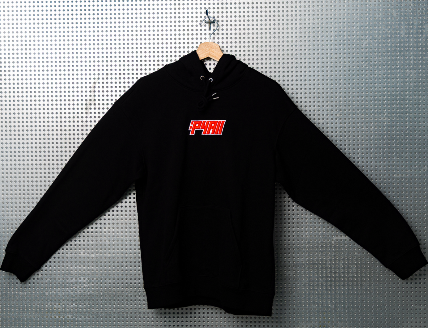 Black & Red P4 'Embroided Hoodie'