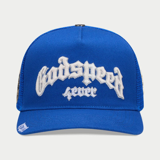 Godspeed Forever Trucker Hat "Blue/White"