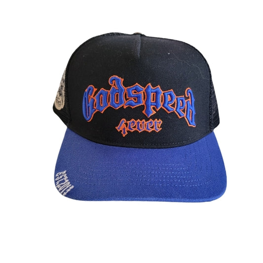 Godspeed Forever Trucker Hat "Blue/Orange"