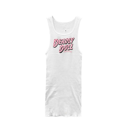 Chrome Hearts Deadly Doll Tank Top White/Pink